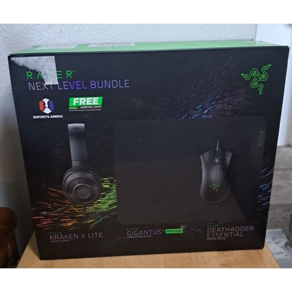 NEW Razer Next Level Bundle - Kraken X Lite Wired Headset, DeathAdder Essential